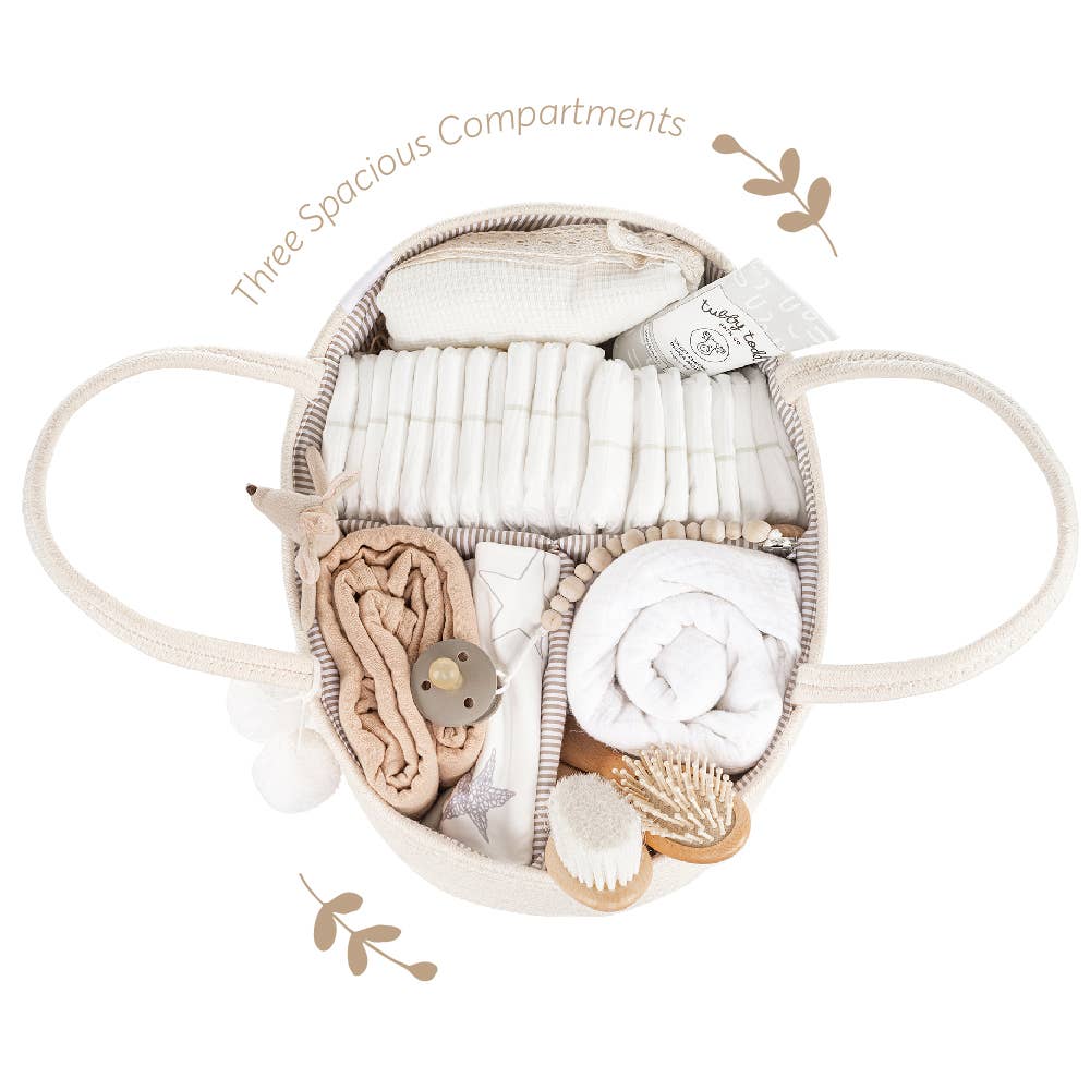 Rope Diaper Caddy - Beige Baby Accessories Fephas