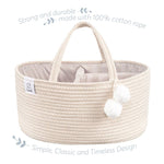 Rope Diaper Caddy - Beige Baby Accessories Fephas