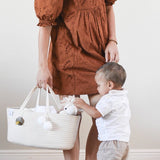 Rope Diaper Caddy - Beige Baby Accessories Fephas