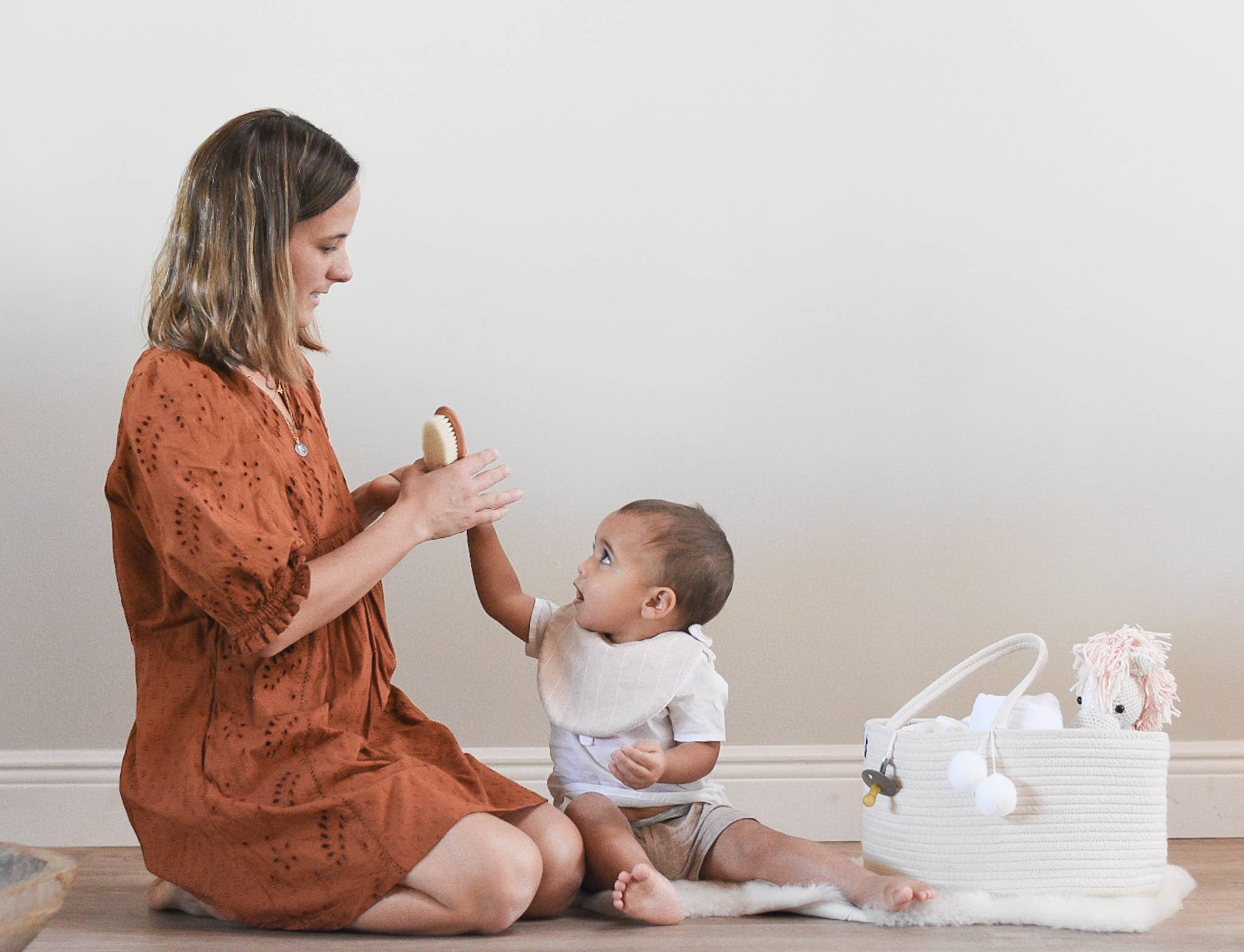 Rope Diaper Caddy - Beige Baby Accessories Fephas