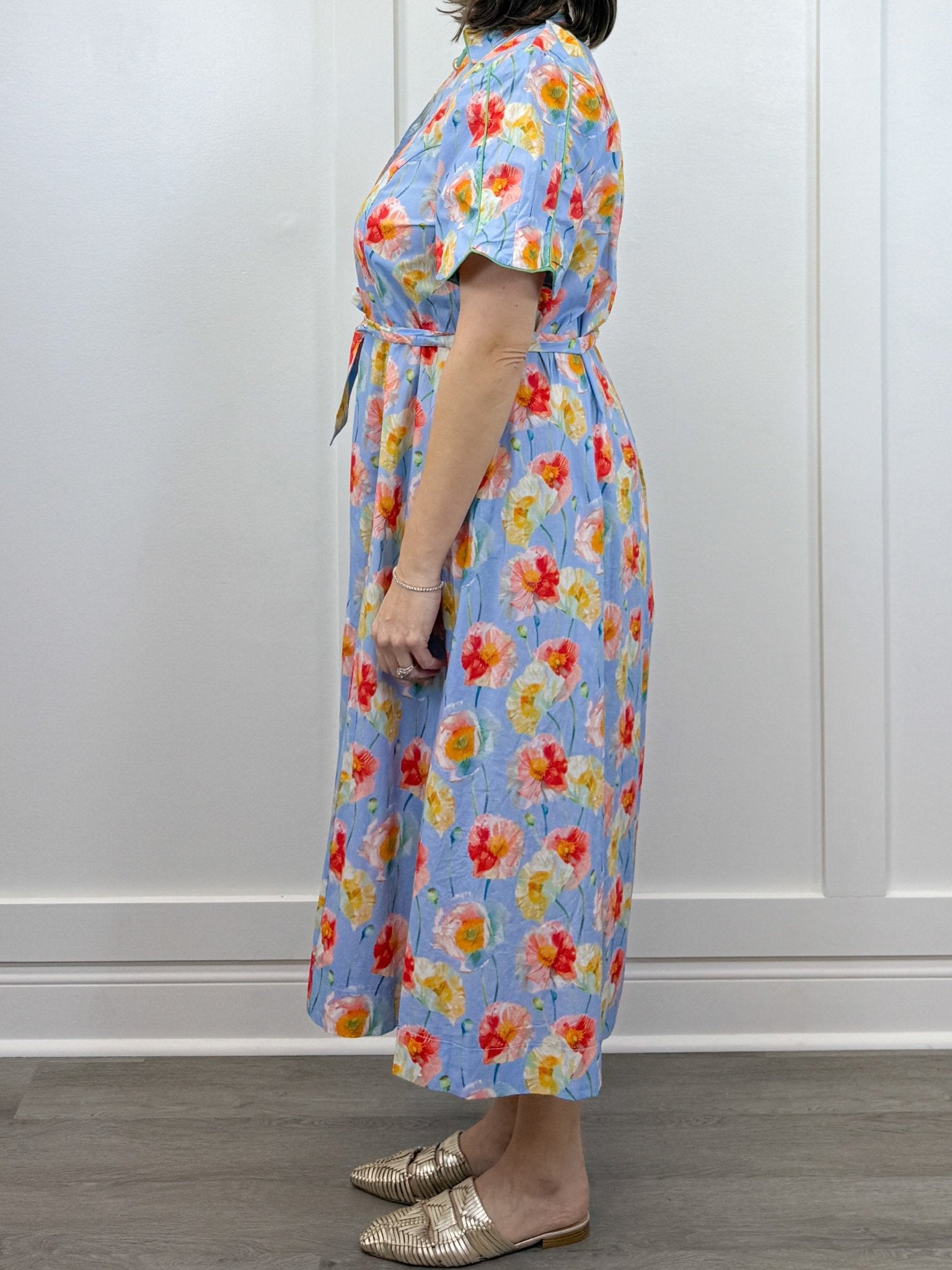 Rosalina Garden Dress - Lt. Blue Long Dresses Umgee
