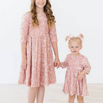 Rose Gold Velvet Sequin Dress Girls Occasion Dresses Mila & Rose