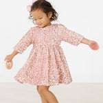 Rose Gold Velvet Sequin Dress Girls Occasion Dresses Mila & Rose