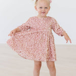Rose Gold Velvet Sequin Dress Girls Occasion Dresses Mila & Rose