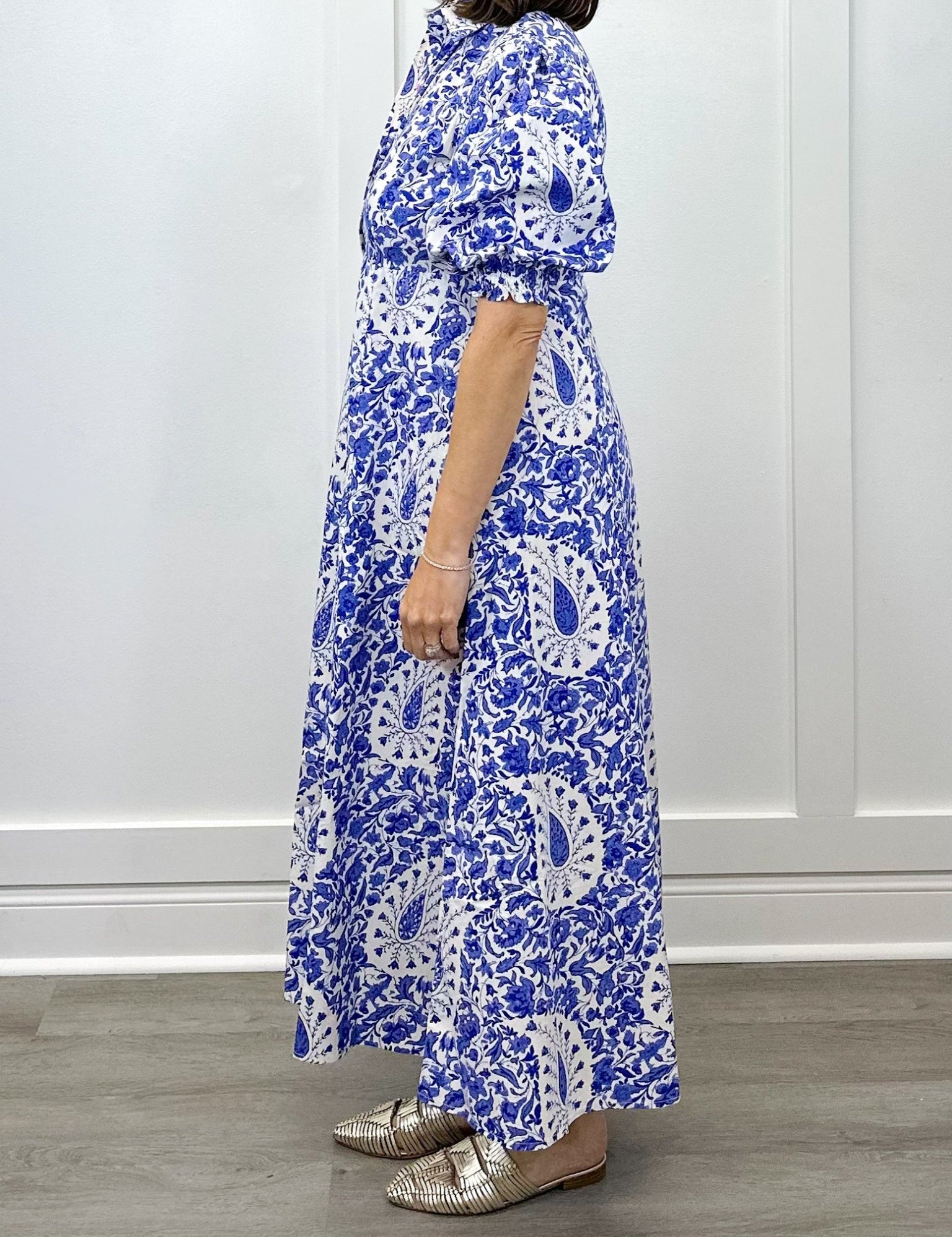 Rosie Dress - Steel Paisley Long Dresses Livro