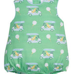 Round Neck Bubble - Blue Paws on Par Boys Bubbles + Rompers Little English
