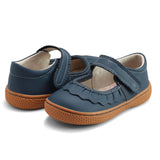 Ruche Classic Mary Jane - Navy Girls Shoes Livie and Luca