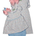 Ruffle Neck Bloomer Set - USA Flags Girls Sets Sage & Lilly