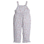 Ruffled Overall - Margaux Floral Girls Bubbles + Rompers Little English