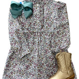 Ruffled Shirt Dress - Margaux Floral Girls Occasion Dresses Little English