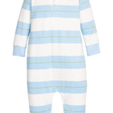 Rugby Polo Romper - Fondren Stripe - Sugar Babies Children's Boutique/Meg's Shoppe