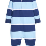 Rugby Polo Romper - Varsity Stripe - Sugar Babies Children's Boutique/Meg's Shoppe