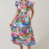 Rumi Town Ruffle Midi Dress Long Dresses Sugarlips