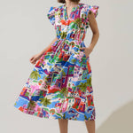 Rumi Town Ruffle Midi Dress Long Dresses Sugarlips