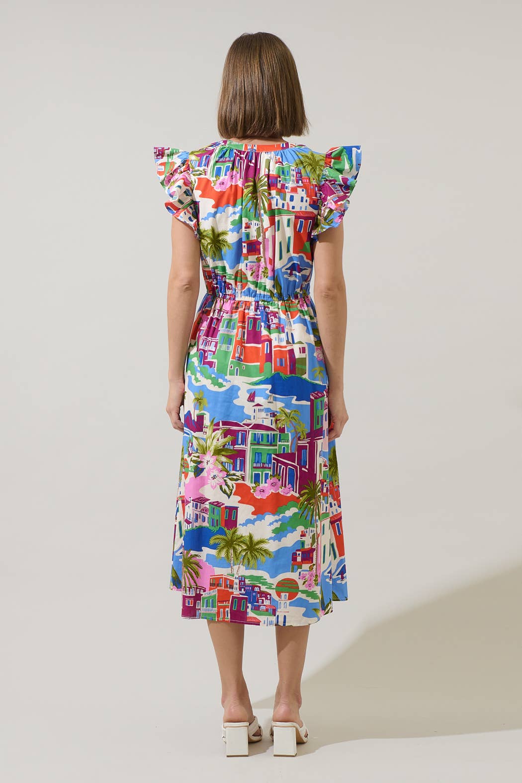 Rumi Town Ruffle Midi Dress Long Dresses Sugarlips