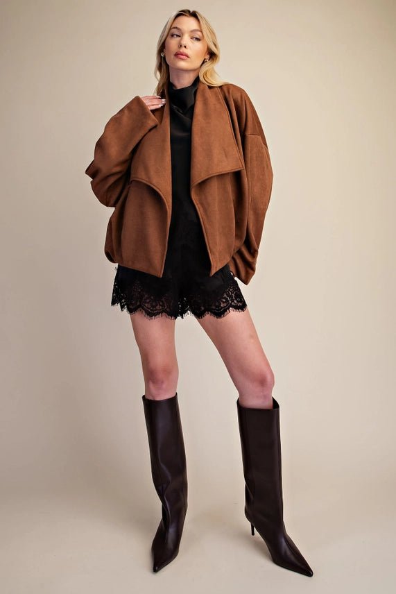 Saddlewood Drape Jacket - Sugar Babies Children's Boutique/Meg's Shoppe