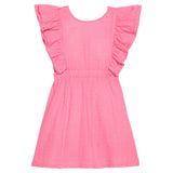 Sadie Dress - Taffy Pink Embroidery Girls Occasion Dresses Bisby