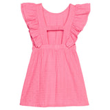Sadie Dress - Taffy Pink Embroidery Girls Occasion Dresses Bisby