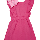 Sadie Dress - Taffy Pink Embroidery Girls Occasion Dresses Bisby