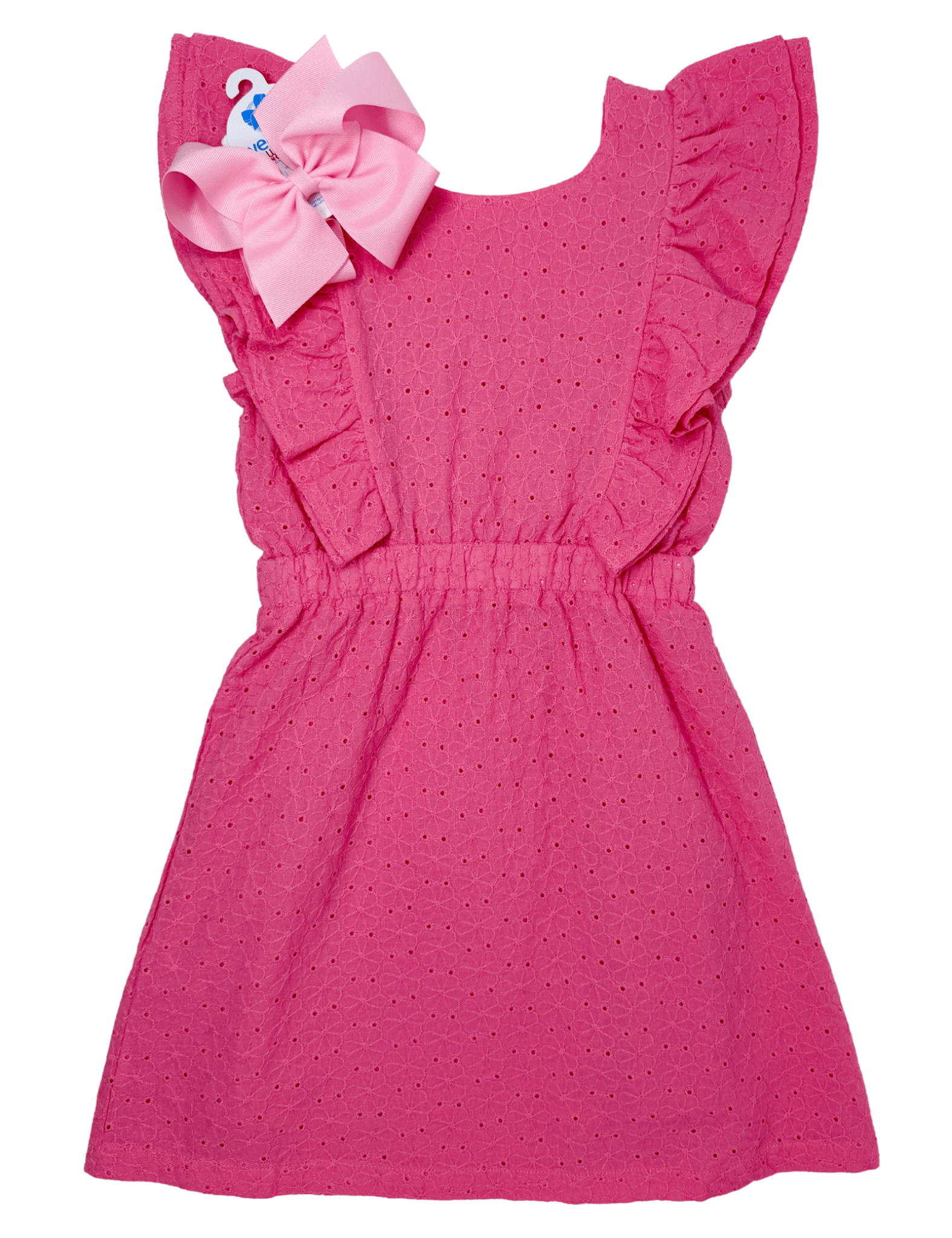 Sadie Dress - Taffy Pink Embroidery Girls Occasion Dresses Bisby