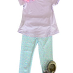 Sadie Scallop Legging - Frosted Floral Girls Pants + Leggings Set Athleisure