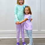Sadie Scallop Legging - Frosted Floral Girls Pants + Leggings Set Athleisure