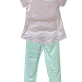 Sadie Scallop Legging - Frosted Floral Girls Pants + Leggings Set Athleisure