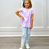 Sadie Scallop Legging - Frosted Floral Girls Pants + Leggings Set Athleisure