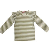 Sadie Top - Gold Stripe Girls Tops + Tees Bisby