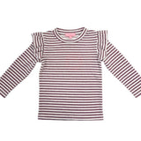 Sadie Top - Sugarplum Stripe Girls Tops + Tees Bisby