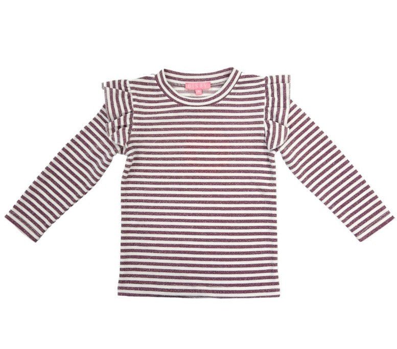 Sadie Top - Sugarplum Stripe Girls Tops + Tees Bisby