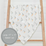 Sailing Away Baby Muslin Swaddle Blanket Baby Accessories LollyBanks