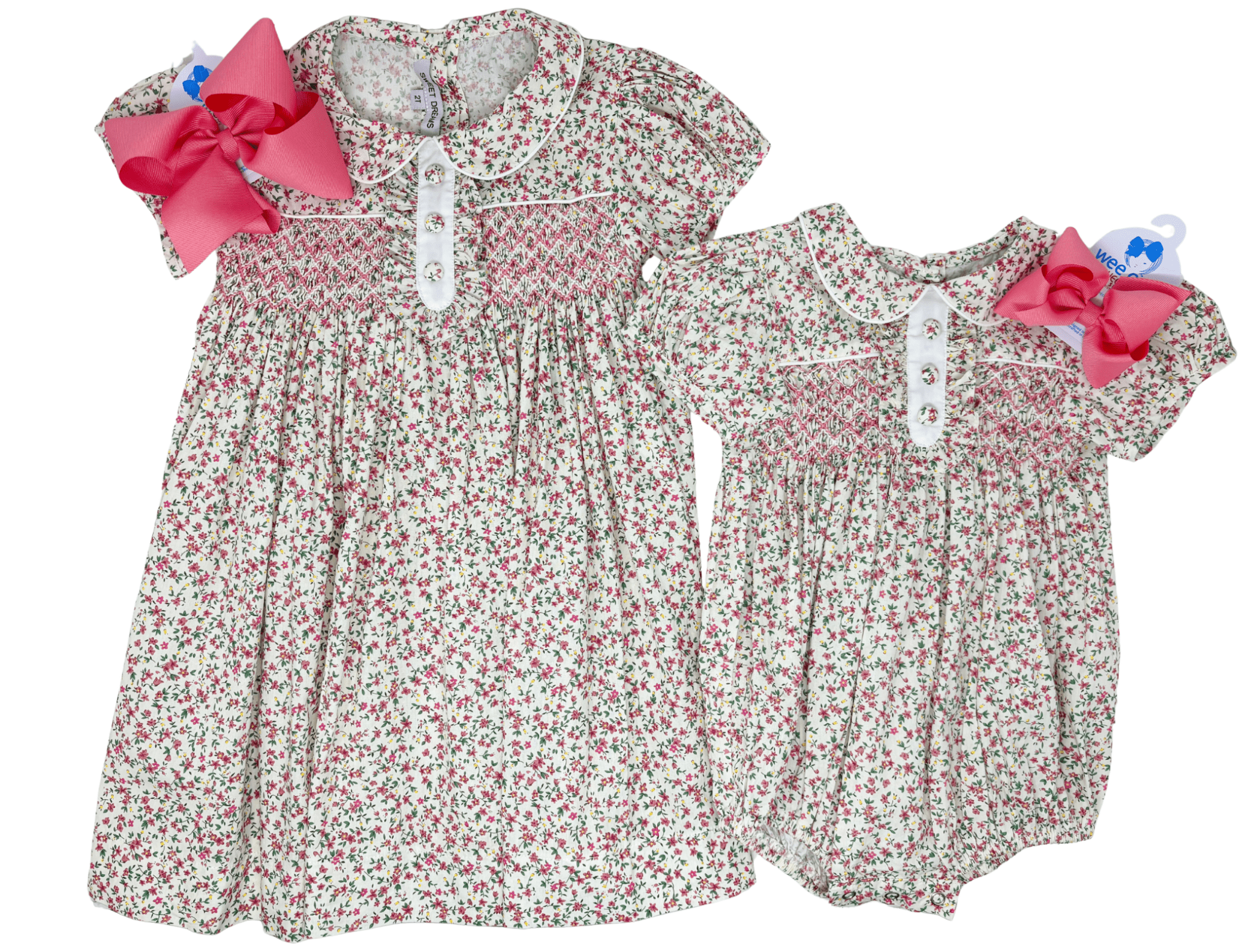 Samantha Smocked Bubble Girls Bubbles + Rompers Sweet Dreams