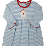 Santa Applique L/S Dress Girls Play Dresses Three Sisters