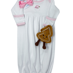 Santa Baby Embroidered Gown - Pink - Sugar Babies Children's Boutique/Meg's Shoppe