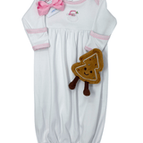 Santa Baby Embroidered Gown - Pink - Sugar Babies Children's Boutique/Meg's Shoppe