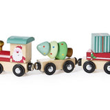 Santa Hand Crafted Wooden Magnetic Train Set Seasonal Two's Company