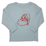 Santa L/S Shirt - Lt. Blue Boys Tees Mustard & Ketchup