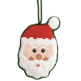Santa Needlepoint Ornament Seasonal Mudpie