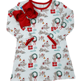 Santa Paws Susie Swing L/S Dress Girls Play Dresses Cypress Row