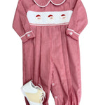 Santa Smocked Boys Bubble Longall Boys Sets Three Sisters