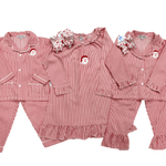 Embroidered Santa Striped Gown Kids Pajamas Sweet Dreams