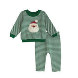 Santa Stripe Two-Piece Set Boys Sets Mudpie