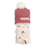 Santa Swaddle & Hat Set Seasonal Mudpie