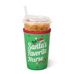 Santa's Favorite Nurse Iced Cup Coolie - Medium - Sugar Babies Children's Boutique/Meg's Shoppe