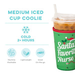 Santa's Favorite Nurse Iced Cup Coolie - Medium - Sugar Babies Children's Boutique/Meg's Shoppe