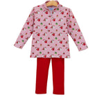 Santa's Workshop 1/4 Zip Pullover Set Girls Sets Trotter Street Kids