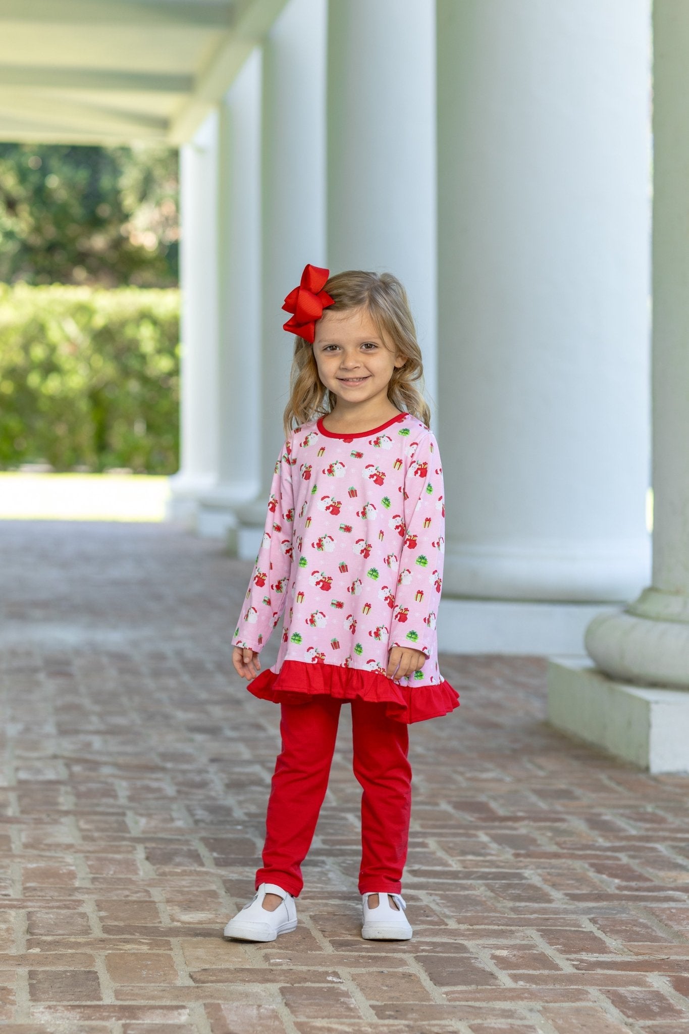Santa's Workshop Ruffle Pant Set Girls Sets Trotter Street Kids
