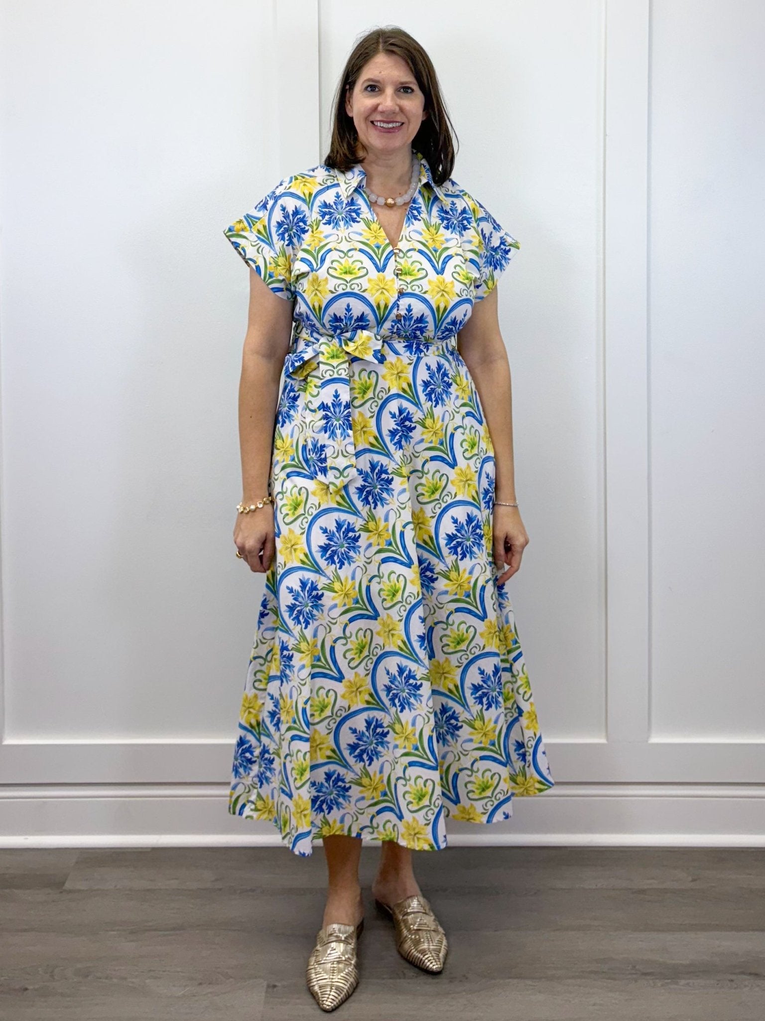 Santorini Sunshine Midi Dress