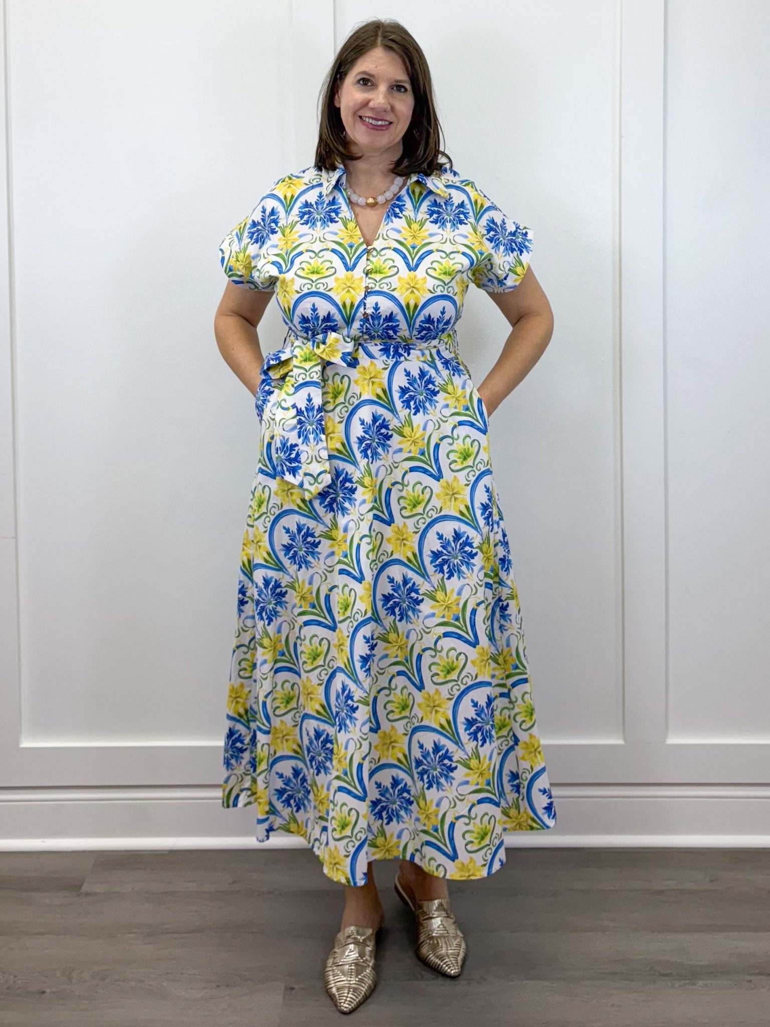 Santorini Sunshine Midi Dress Long Dresses Entro